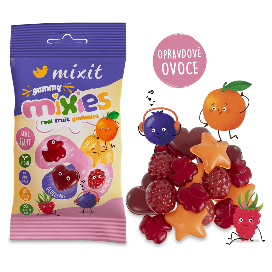 MIXIT Ovocné mixies přírodní želé bonbony 35 g