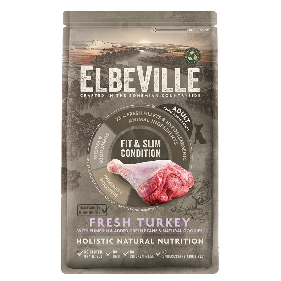 ELBEVILLE Krmivo Adult Mini Fit and Slim Condition Fresh Turkey 1,4kg