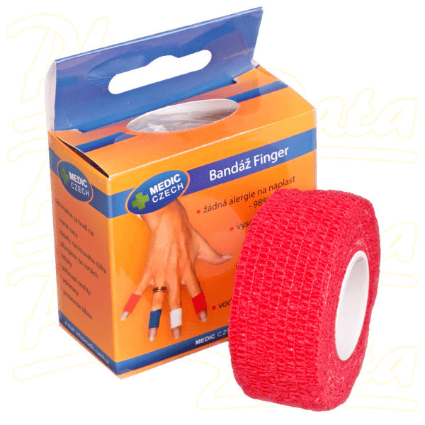 Rychlonáplast elastická 25mmx450cm červená