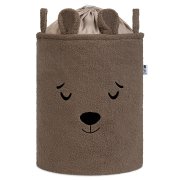 SIPO Koš na hračky Premium Bouclé se šňůrkou / 43 l, Bear (Brown)