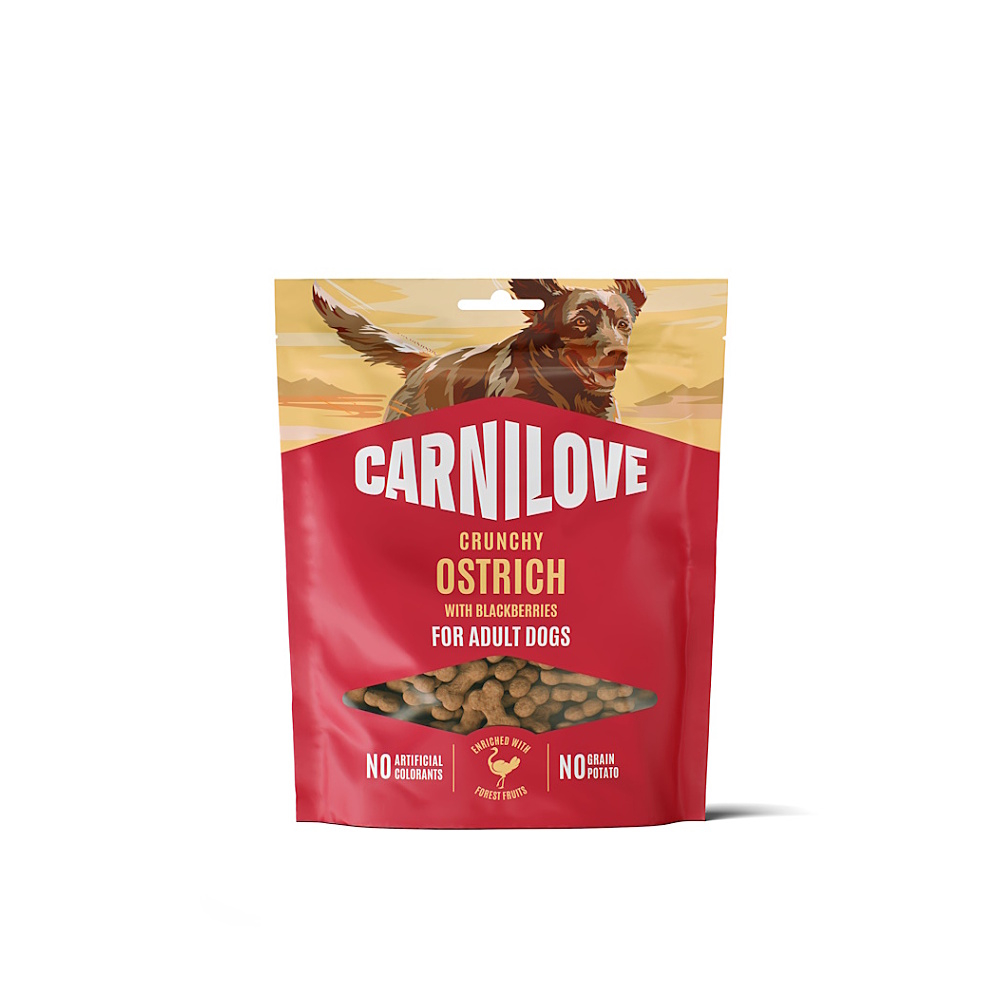 Carnilove Dog Crunchy Snack Ostrich Blackberries 200g
