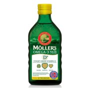 MÖLLER´S Omega 3 D+ olej z tresčích jater s citronovou příchutí 250 ml