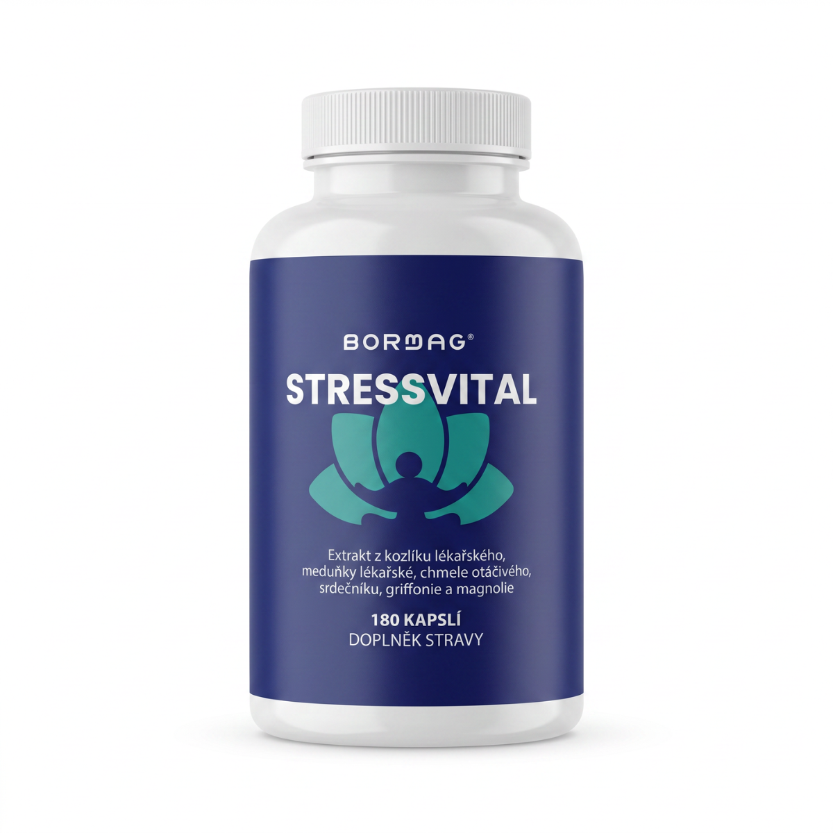 BORMAG StressVital komplex s magnolií, meduňkou a kozlíkem 180 kapslí