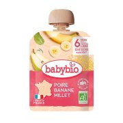 BABYBIO Kapsička hruška banán proso 6m+ 90 g