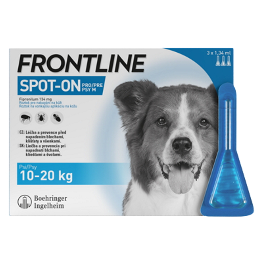 Frontline Spot On Dog 10-20kg pipeta 3x1.34ml