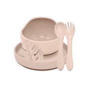 Petite&Mars Set jídelní silikonový TAKE&MATCH 4 ks Desert Sand 6m+