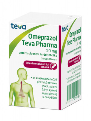 Omeprazol Teva Pharma, 10mg, 28 enterosolventních tvrdých tobolek