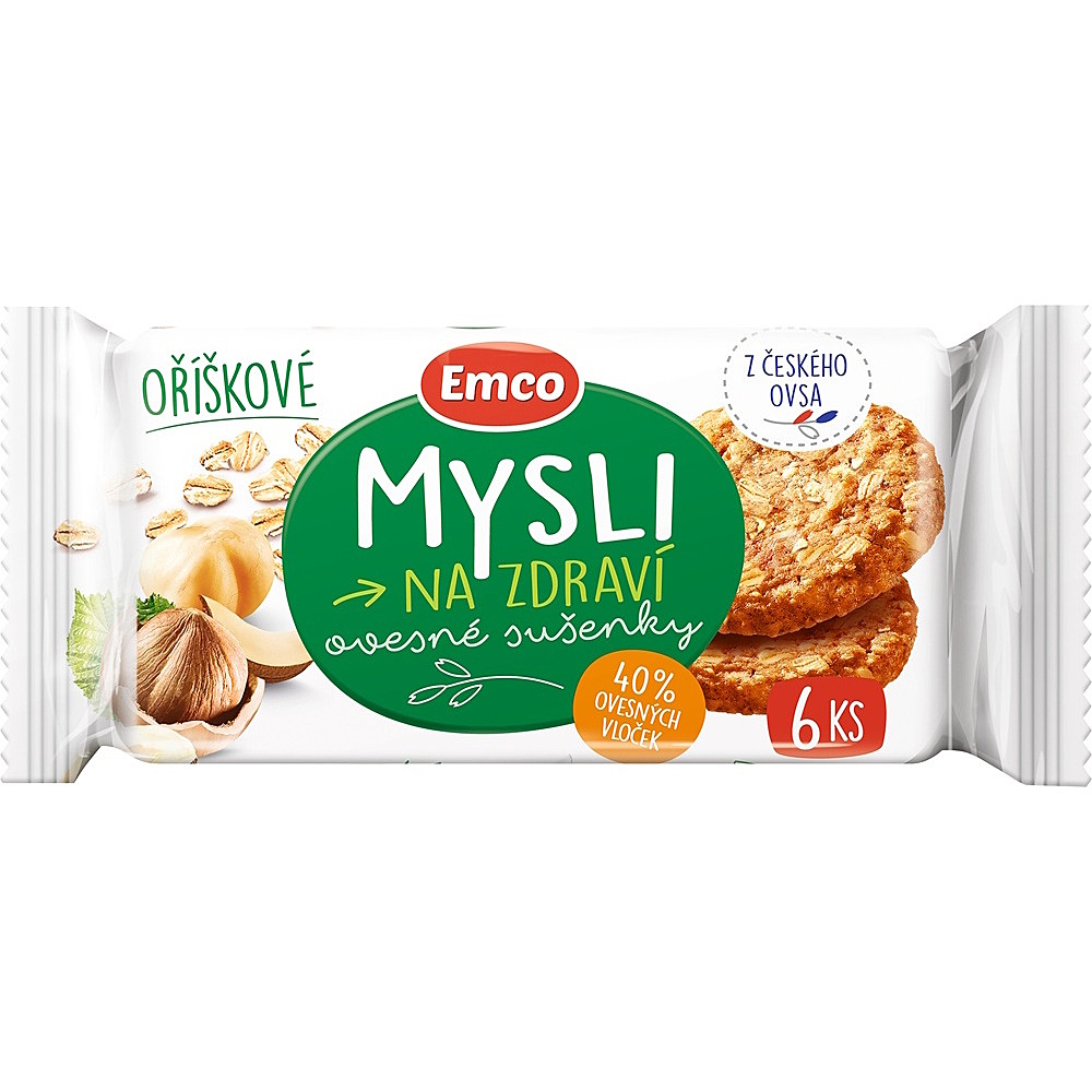 Emco Ovesné sušenky oříškové 60 g