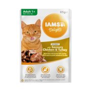Iams Cat kuře a krůta v omáčce kapsa 85g