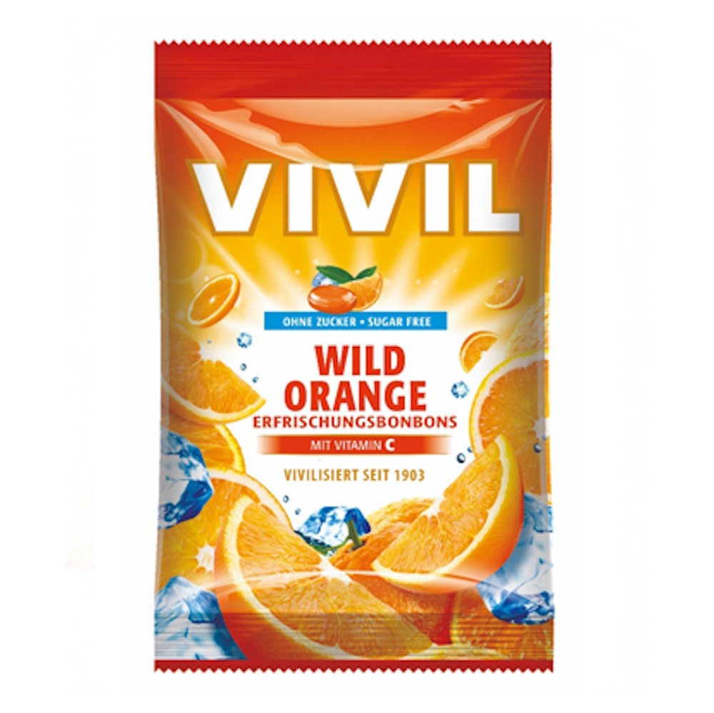 VIVIL Divoký pomeranč s vitamínem C drops bez cukru 120 g
