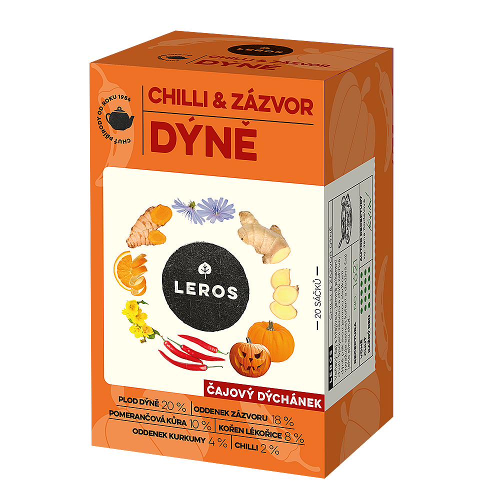 LEROS Čajový dýchánek chilli&zázvor dýně 20x2g