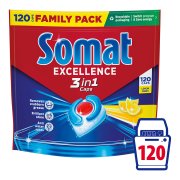 SOMAT Excellence 3in1 Kapsle do myčky Lemon Family 120 ks