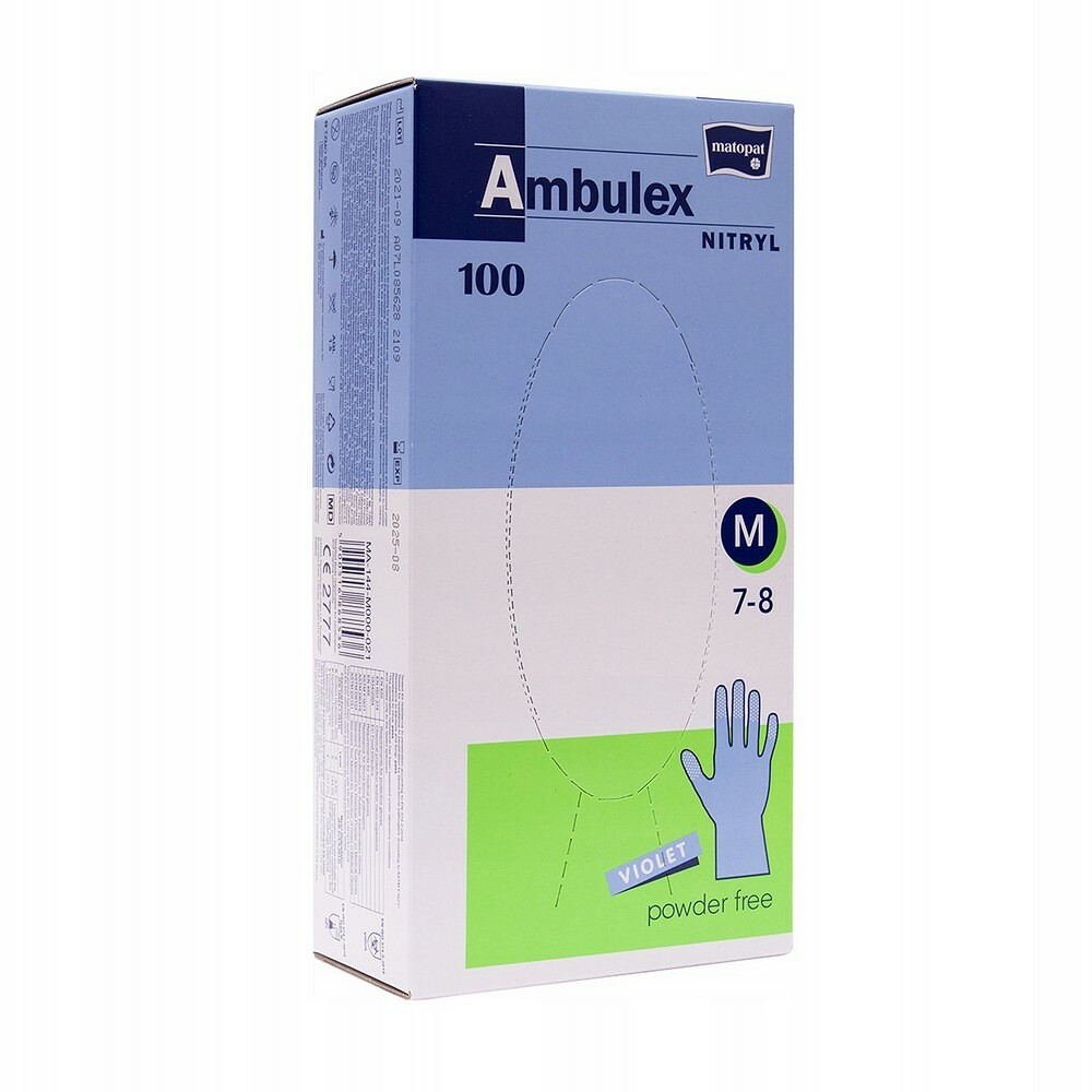 Ambulex Nitryl Rukavice nepudrované violet vel. M 100 ks