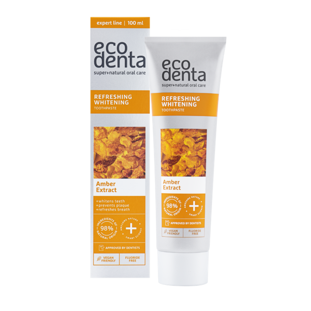 ECODENTA Osvěžující bělící zubní pasta z extraktem z jantaru 100 ml