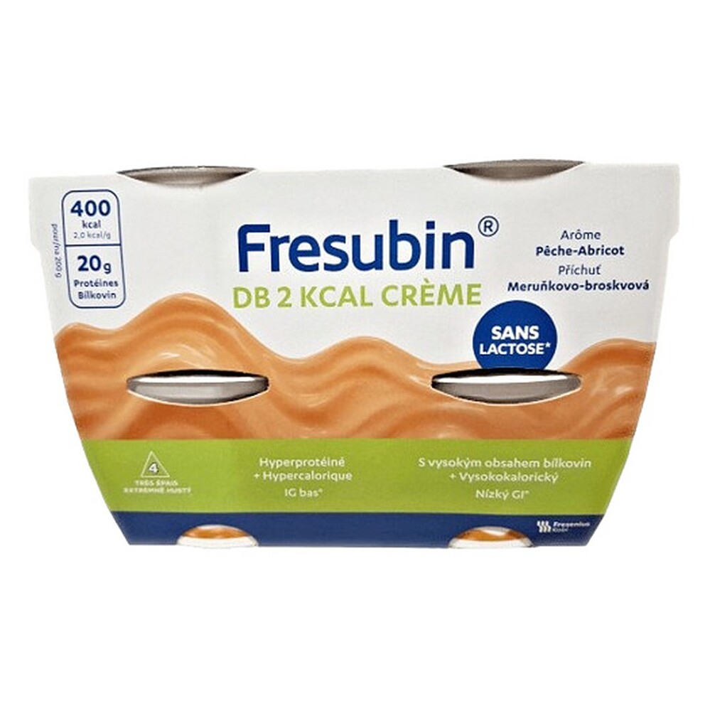 FRESUBIN DB 2 kcal creme meruňka-broskev 4 x 200 g