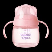 Tommee Tippee Netekoucí hrneček s hubičkou Transition 4m+ 150 ml růžový