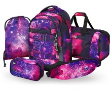 Baagl SET 5 Skate max Galaxy: batoh, penál, sáček, sportovní taška, ledvinka