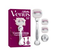Gillette Venus Pro ComfortGlide Sugarberry Scented holicí strojek, 3 náhradní hlavice a držák