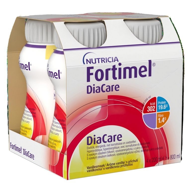 Fortimel Diacare S Příchutí Vanilkovou perorální roztok 4x200ml