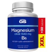 GS Magnesium citrát 1340mg+B6 XXL 100+30 tablet