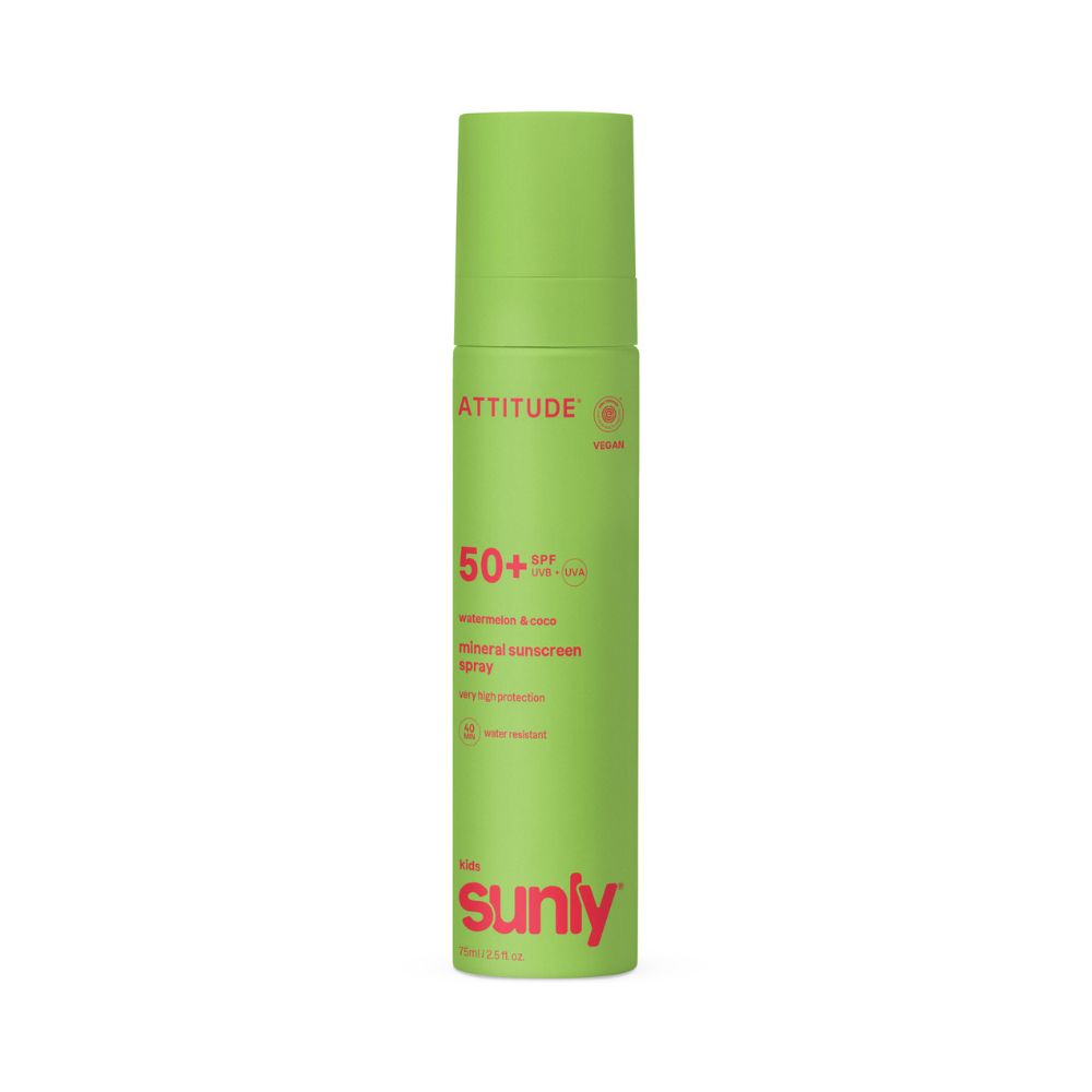 ATTITUDE Sunly Dětský minerální opalovací krém ve spreji SPF 50+ s vůní melounu a kokosu 75 ml