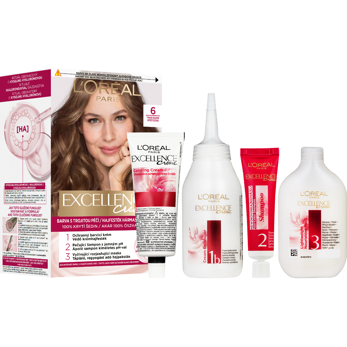 Loréal Paris Excellence Cream odstín 5 Tmavá blond barva na vlasy 1 ks