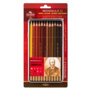 KOH-I-NOOR MONDELUZ 3722/12 - umělecké pastelky, hnědá řada, v plechovém pouzdře - 12 ks