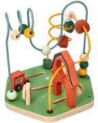 Adam Toys Edukační dřevěná přesouvačka s labyrintem Farma