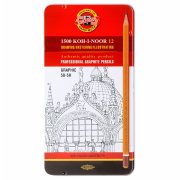 KOH-I-NOOR 1502/12 - souprava grafitových tužek GRAPHIC, 5B-5H - 12 ks