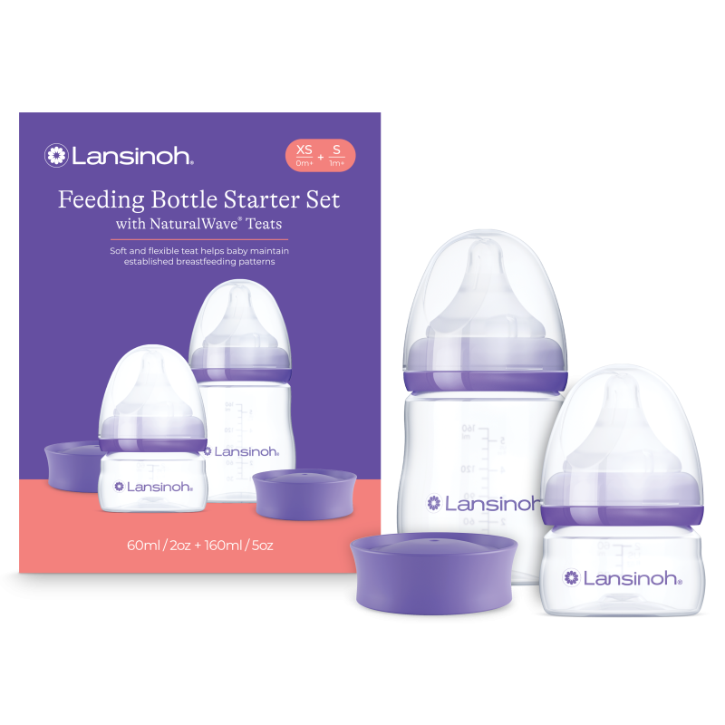 Lansinoh startovací set lahví 1x 60ml + 1x 160ml s NaturalWave TM savičkou (XS+S)