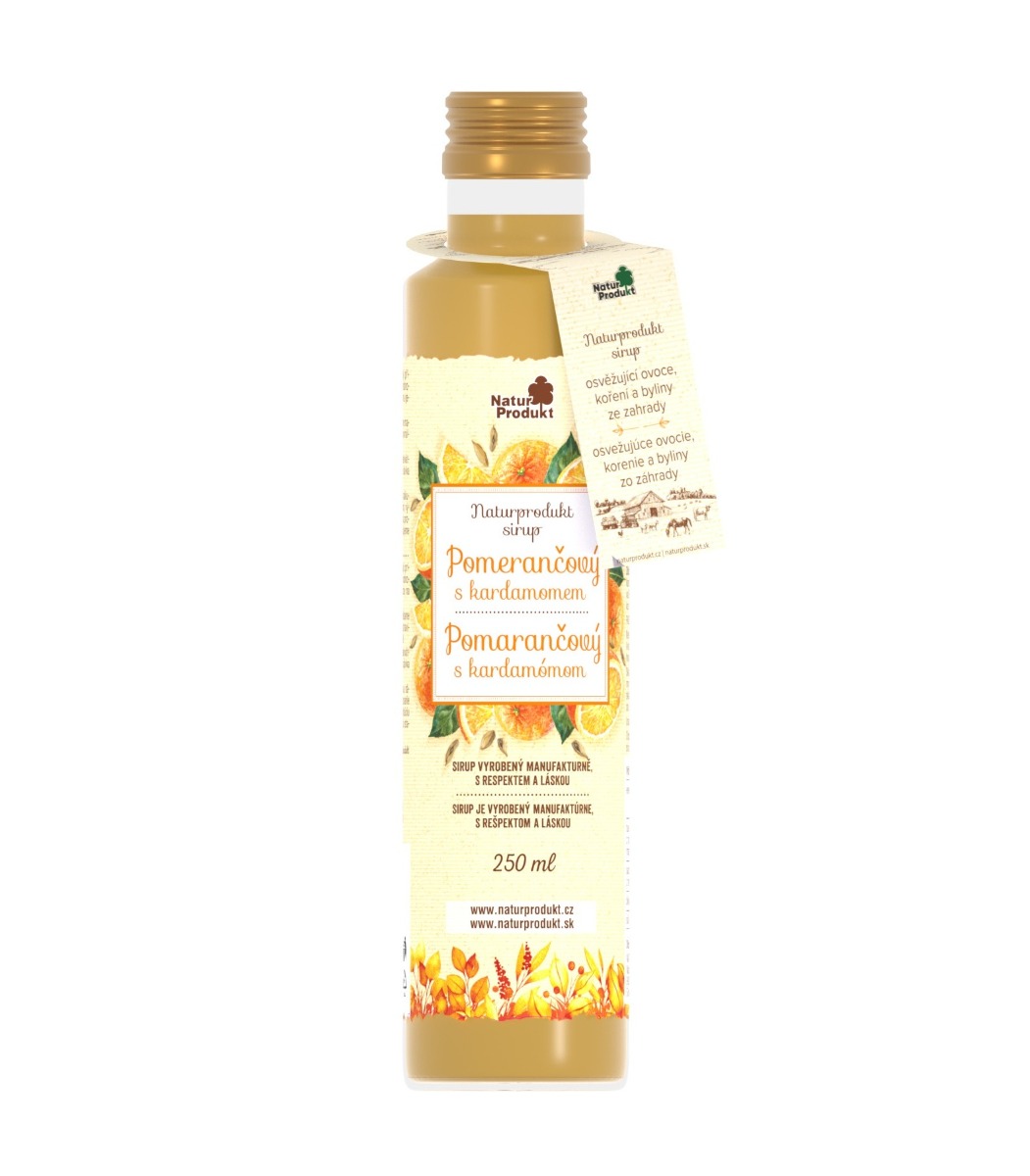 Naturprodukt sirup Pomerančový s kardamomem 250 ml