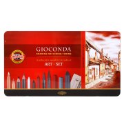 KOH-I-NOOR GIOCONDA 8891 - kreslířská sada pro suchou kresbu v plechovém pouzdře - 39 ks