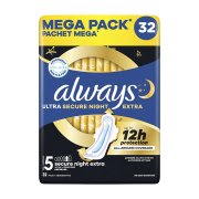 ALWAYS Secure Night Ultra Hygienické vložky Extra 32 kusů