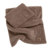 Baby Nellys 2D sada polštářek a peřinka Boucle 35x30cm + 55x75cm - hnědá