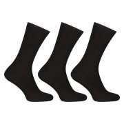 Nedeto 3PACK ponožky vysoké bambusové černé (3PBV01) S
