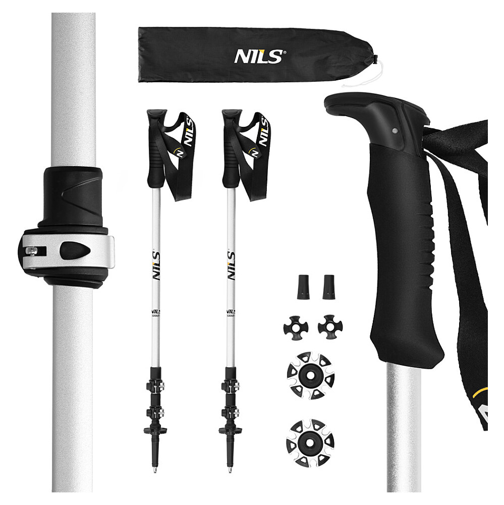 NILS Trekingové hole TK8602 bílé