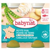 BABYNAT Hrášek a brambory s islandskou treskou 2x200 g