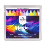 KOH-I-NOOR PROGRESSO MAGIC 8774/24 - pastelky v laku v plechovém pouzdře - 24 ks
