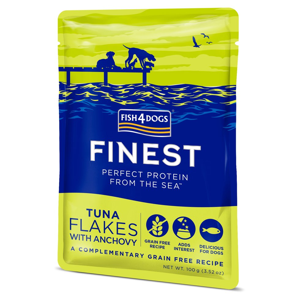FISH4DOGS Finest tuňákové kousky s ančovičkami kapsička pro psy 100 g