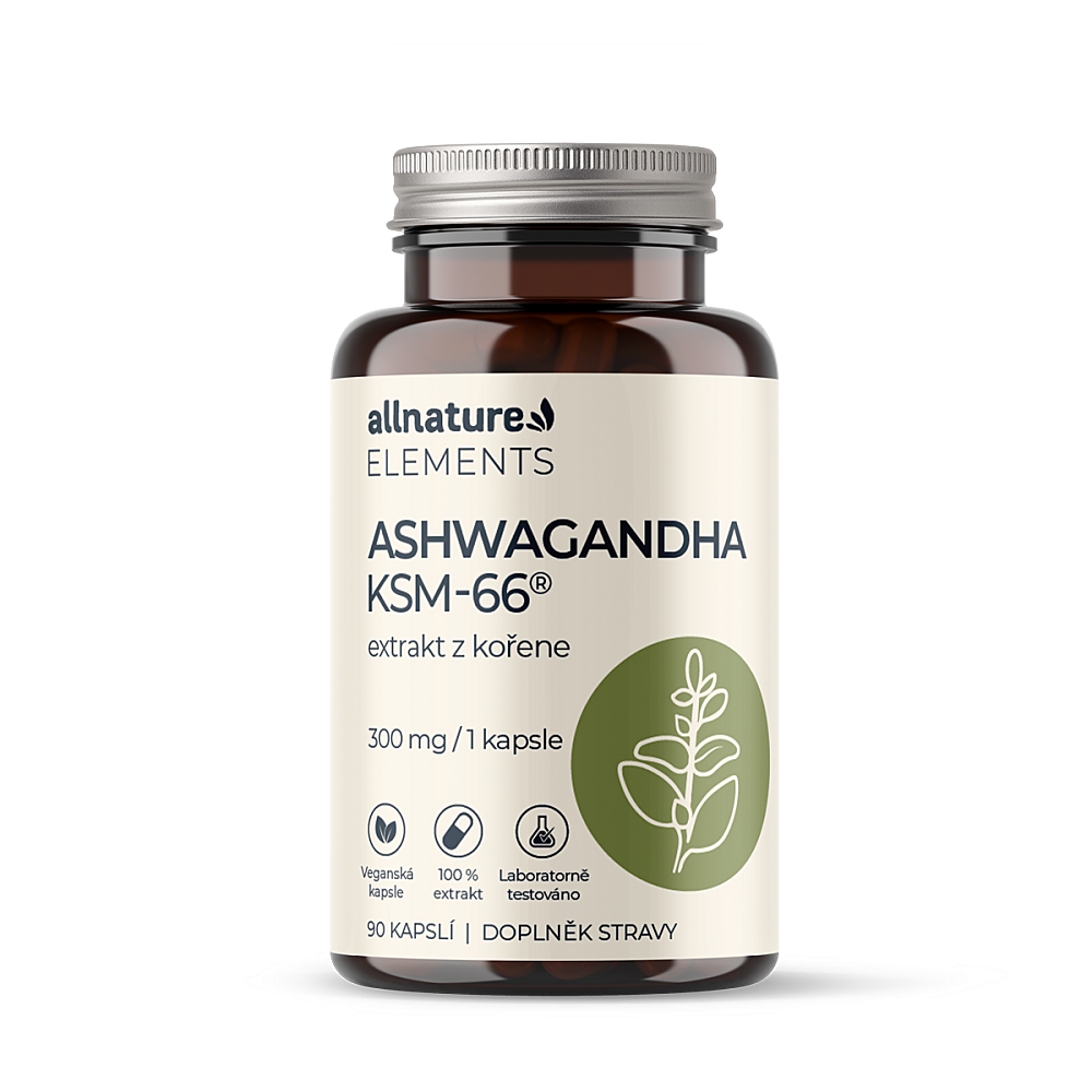 ALLNATURE Elements Ashwagandha KSM-66 90 kapslí