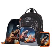 Oxybag OXY GO - školní set Dino 3 ks: batoh, penál, sáček batoh, penál, sáček