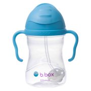 B.BOX Nevylévací hrníček s brčkem a závažím, modrý, 240 ml