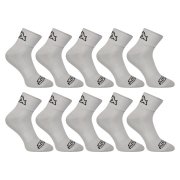 Styx 10PACK ponožky kotníkové šedé (10HK1062) XL
