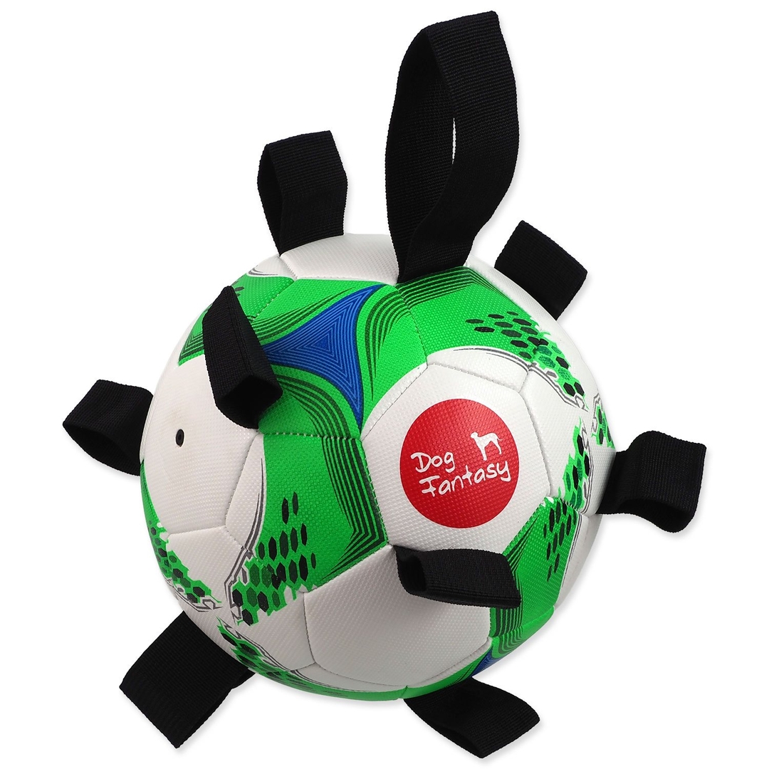 Dog Fantasy Hračka míč fotbalový s úchytky pro psy 22cm