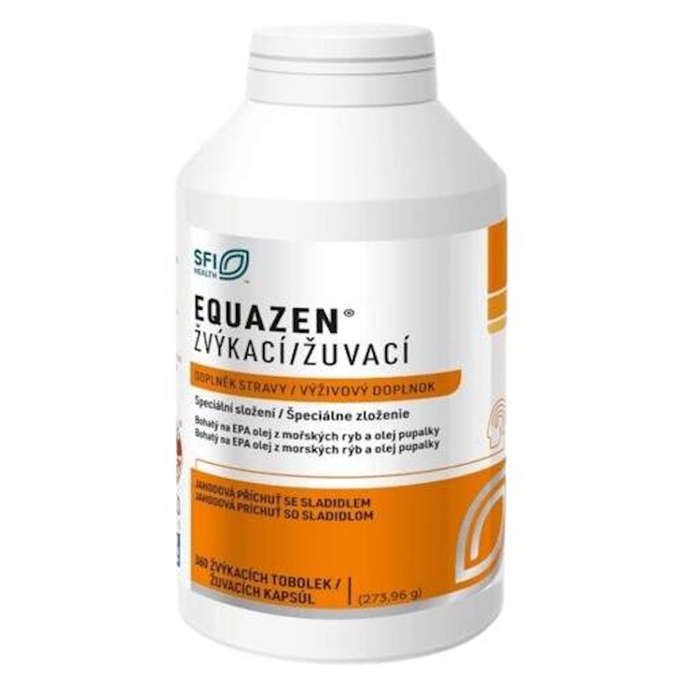 EQUAZEN žvýkací tob.360 jahodová příchuť