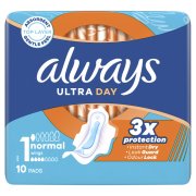 ALWAYS Ultra Normal vel.1 Hygienické. vložky s křidélky 10 ks