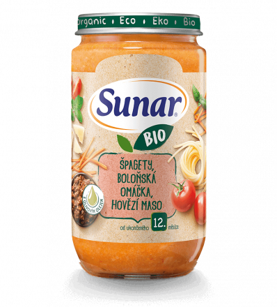 Sunar BIO špagety, boloňská omáčka, hovězí maso 235g