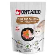ONTARIO Kapsička tuňák a losos ve vývaru 80 g