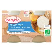BABYBIO Brassé hruška skořice 2 x 130 g
