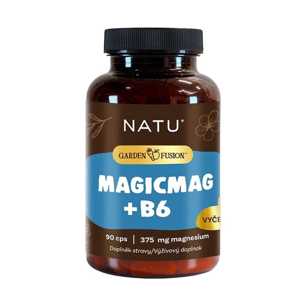 NATU Garden Fusion Hořčík bisglycinát + vitamin B6 90 kapslí